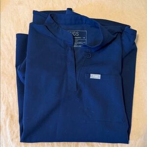 FIGS Rafaela Maternity Navy Scrub Top